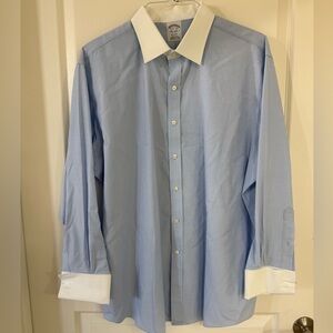 Brooks Brothers Sky Blue Dress Shirt with White Collar